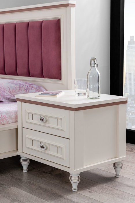 Hanah Home Ezgi Mesita de Noche Crema Claro Hanah Home Ezgi Mesita de Noche Crema Claro